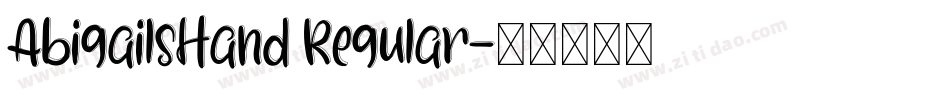 AbigailsHand Regular字体转换